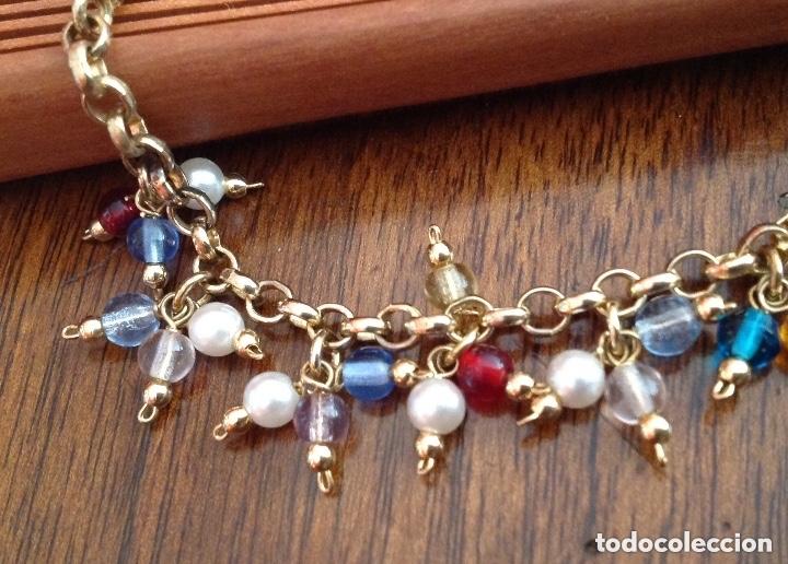 Joyeria: PULSERA DE PLATA DE LEY CHAPADA EN ORO. CRISTAL Y PERLAS. - Foto 4