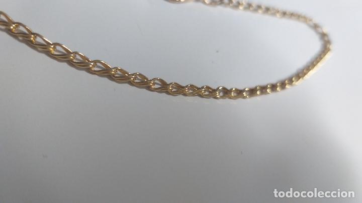 Joyeria: PULSERA DE CADENA DORADA. ESLABONES DOBLES. 22 CM DE LARGO - Foto 5