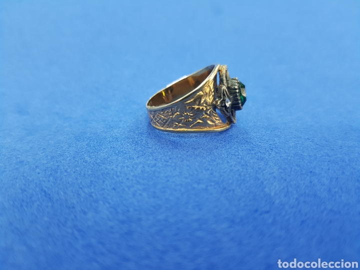 Joyeria: Anillo de plata chapado en oro con circonitas ,contrastada - Foto 2