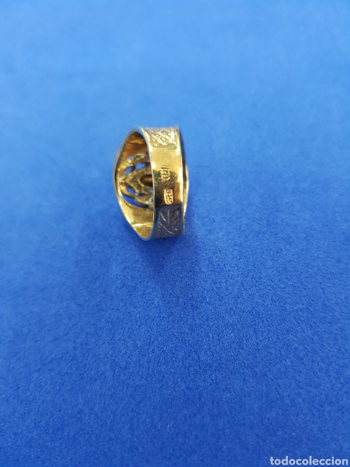 Joyeria: Anillo de plata chapado en oro con circonitas ,contrastada - Foto 3
