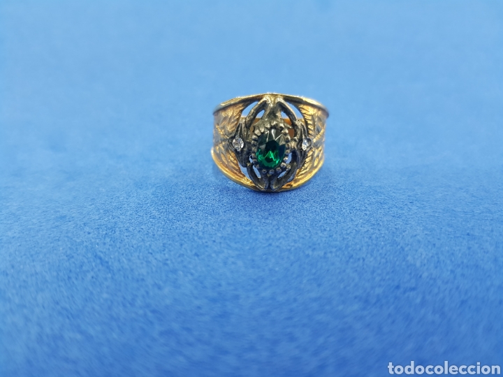 Joyeria: Anillo de plata chapado en oro con circonitas ,contrastada - Foto 1