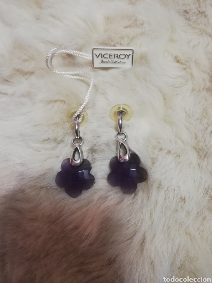 Joyeria: PENDIENTES PLATA DE LEY CON FLOR VICEROY - Foto 2