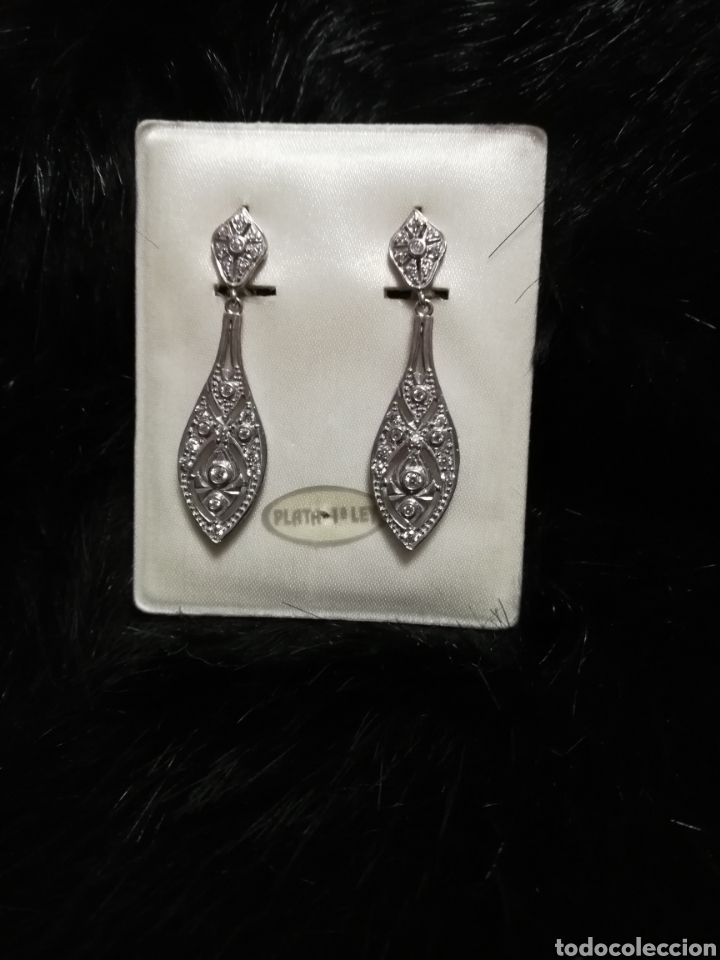 Joyeria: PENDIENTES L&Aacute;GRIMA EN PLATA Y CIRCONITAS - Foto 1