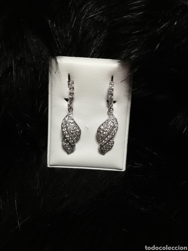 Joyeria: PENDIENTES ONDULADOS PLATA Y CIRCONITAS - Foto 1