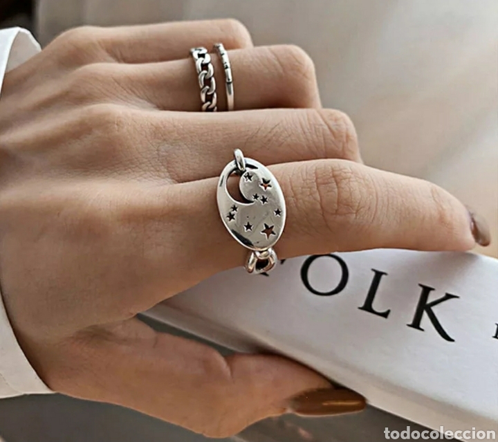 Joyeria: Anillo de Plata Luna y Estrellas ENV&Iacute;O GRATIS!! - Foto 1