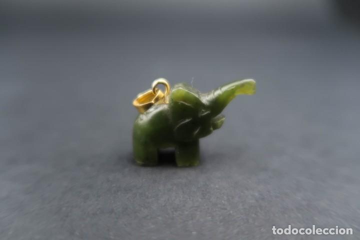 Joyeria: Antiguo Colgante Elefante Jade - Foto 4