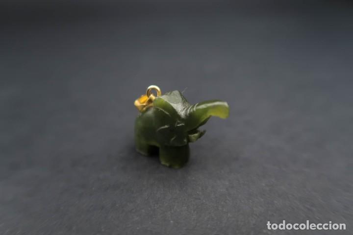 Joyeria: Antiguo Colgante Elefante Jade - Foto 6