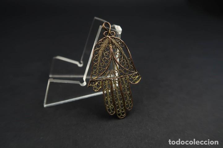 Joyeria: Antiguo Colgante Mano Filigrana - Foto 2