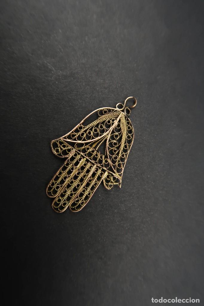Joyeria: Antiguo Colgante Mano Filigrana - Foto 4