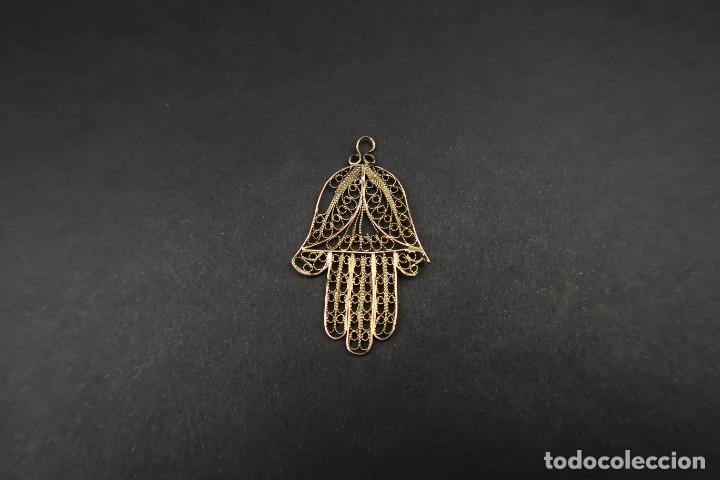 Joyeria: Antiguo Colgante Mano Filigrana - Foto 5