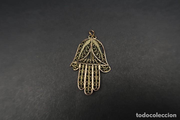 Joyeria: Antiguo Colgante Mano Filigrana - Foto 7