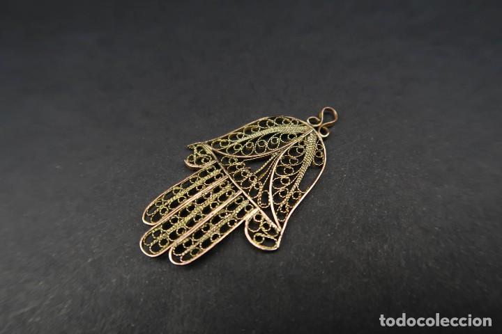 Joyeria: Antiguo Colgante Mano Filigrana - Foto 8