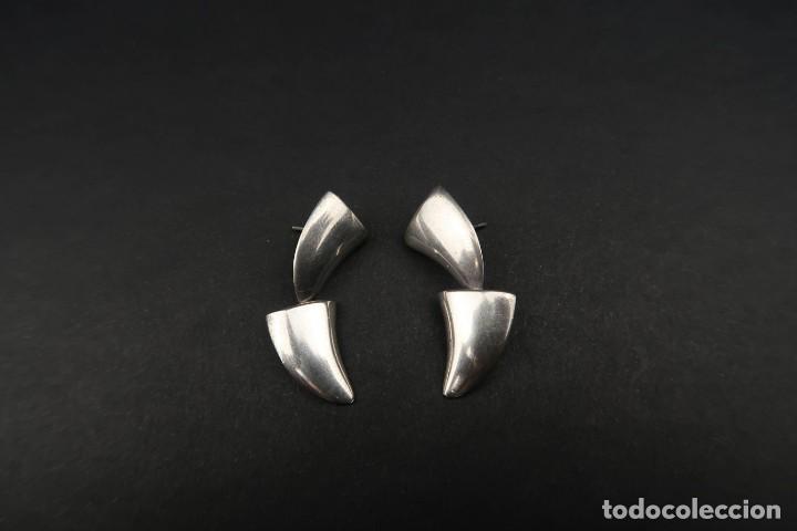 Joyeria: Antiguos Pendientes de Plata - Foto 3