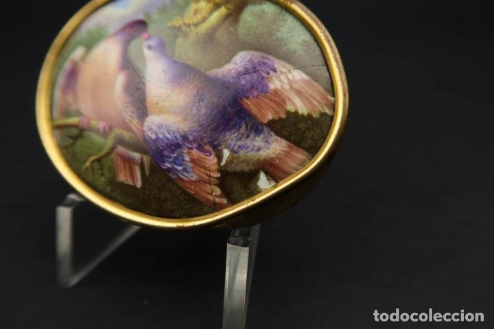 Joyeria: Antiguo Broche de Porcelana Pintada - Foto 5