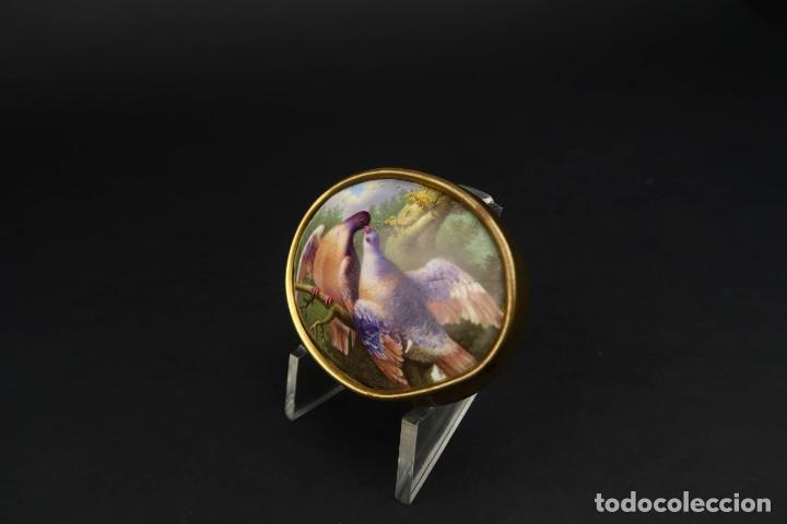 Joyeria: Antiguo Broche de Porcelana Pintada - Foto 6