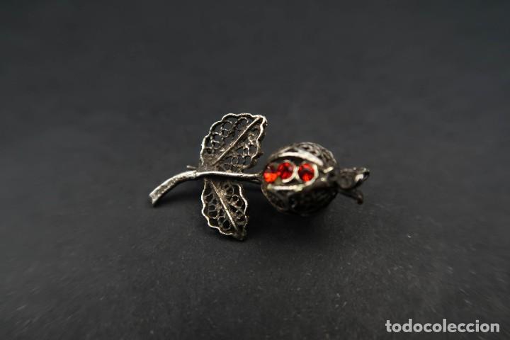 Joyeria: Antiguo Broche Filigrana forma Flor - Foto 3