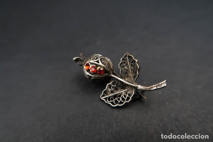 Joyeria: Antiguo Broche Filigrana forma Flor - Foto 7