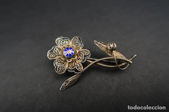 Joyeria: Antiguo Broche Filigrana forma Flor - Foto 2