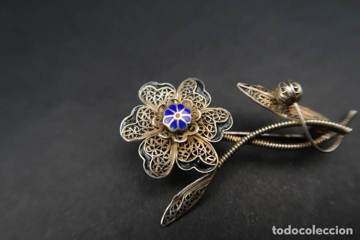 Joyeria: Antiguo Broche Filigrana forma Flor - Foto 3