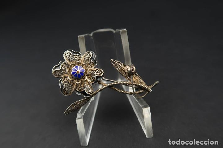 Joyeria: Antiguo Broche Filigrana forma Flor - Foto 5