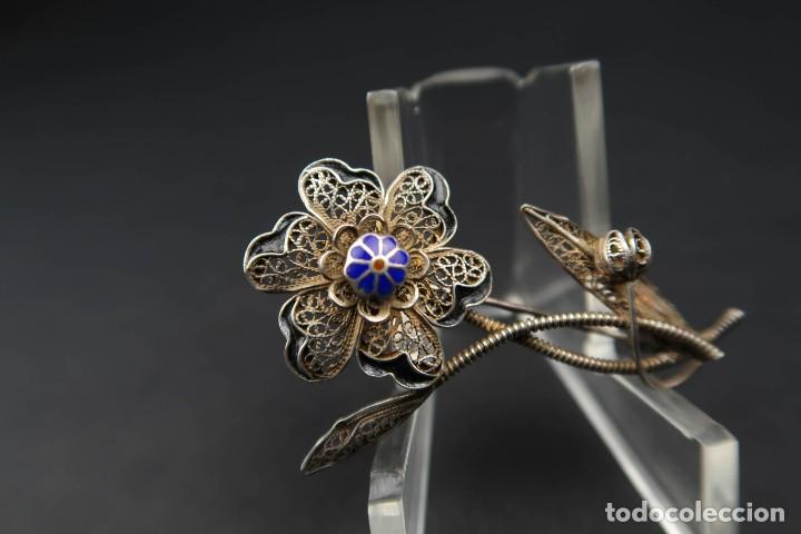 Joyeria: Antiguo Broche Filigrana forma Flor - Foto 6