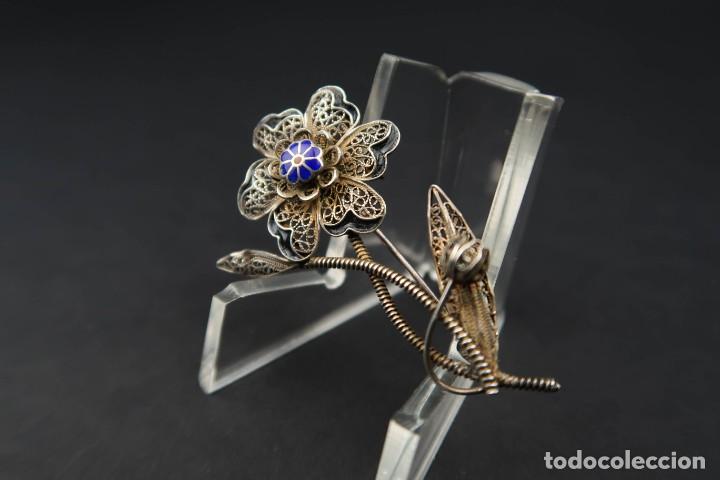 Joyeria: Antiguo Broche Filigrana forma Flor - Foto 7