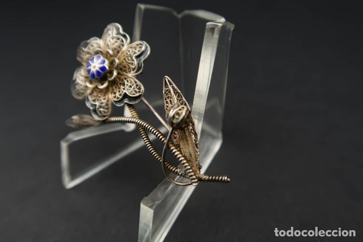 Joyeria: Antiguo Broche Filigrana forma Flor - Foto 8