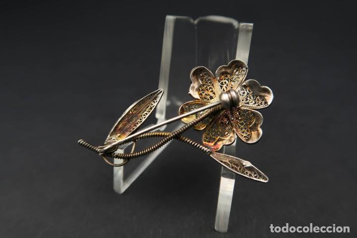 Joyeria: Antiguo Broche Filigrana forma Flor - Foto 9