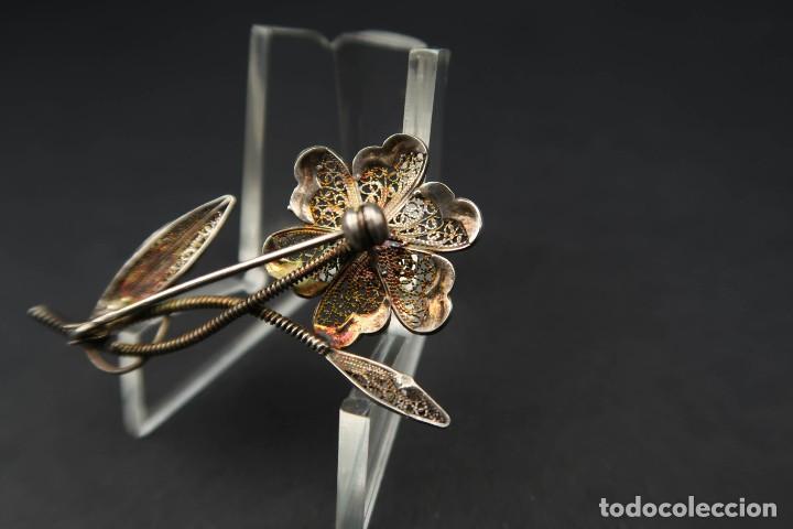 Joyeria: Antiguo Broche Filigrana forma Flor - Foto 10