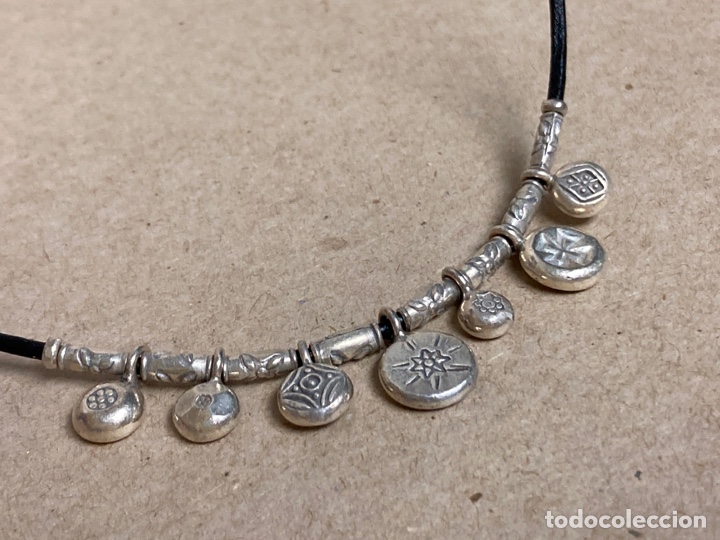 Joyeria: Gargantilla de plata y cuerda de piel - Foto 5