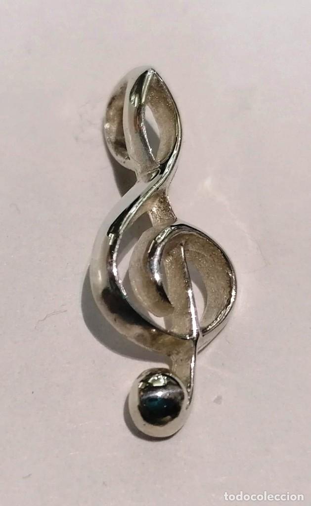 Joyeria: colgante clave de sol en plata de ley bien robusta - 3cms de larga - Foto 2