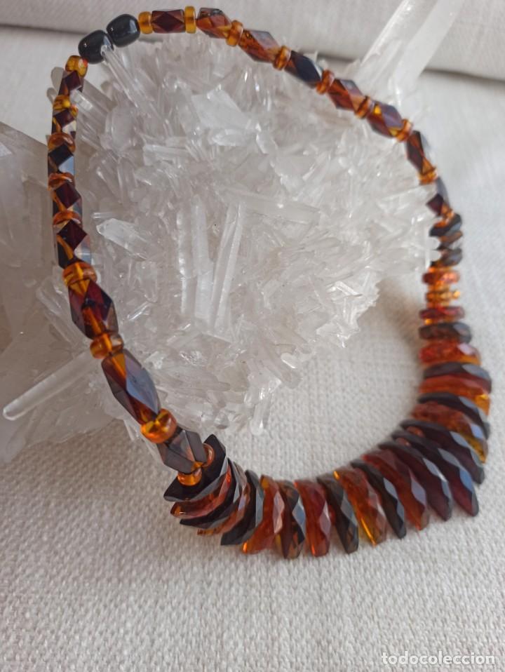 Joyeria: COLLAR &Aacute;MBAR B&Aacute;LTICO TALLADO. NUEVO - Foto 2