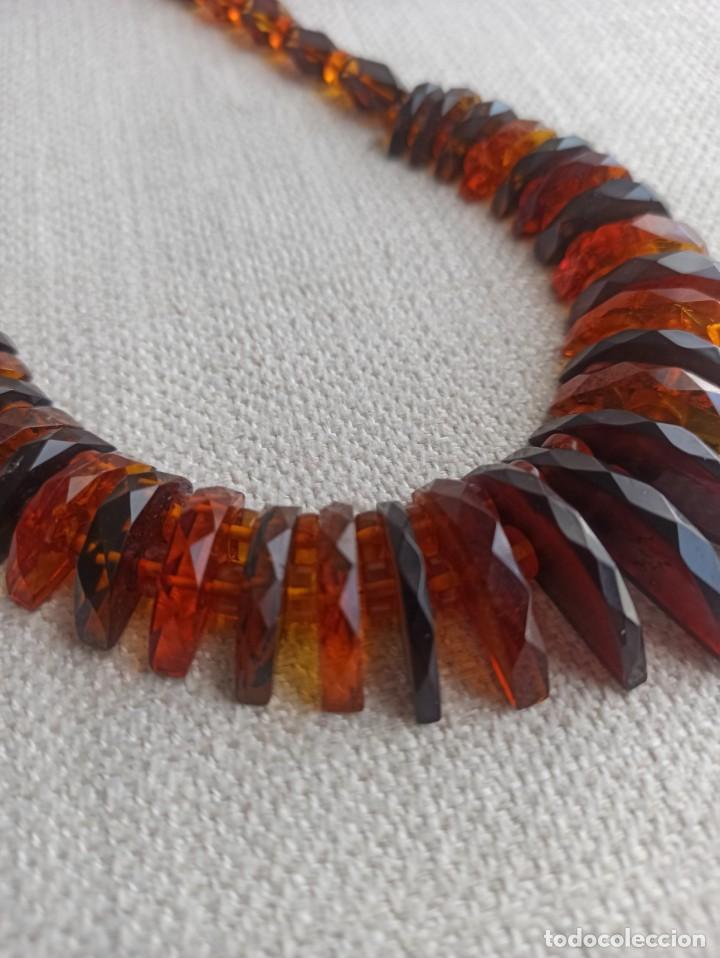 Joyeria: COLLAR &Aacute;MBAR B&Aacute;LTICO TALLADO. NUEVO - Foto 3