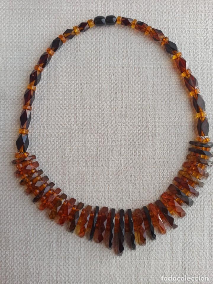 Joyeria: COLLAR &Aacute;MBAR B&Aacute;LTICO TALLADO. NUEVO - Foto 5
