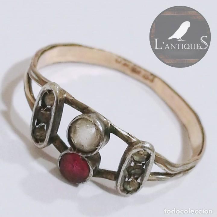 Joyeria: ANTIGUO ANILLO SORTIJA S XIX - XX - Foto 1