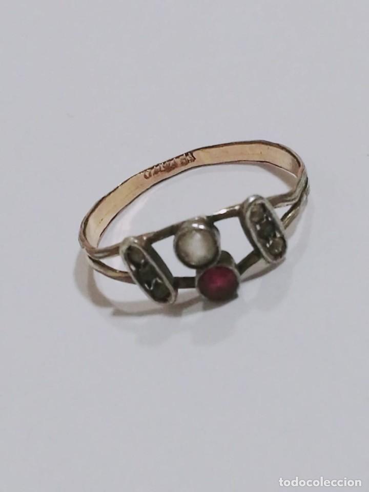 Joyeria: ANTIGUO ANILLO SORTIJA S XIX - XX - Foto 3