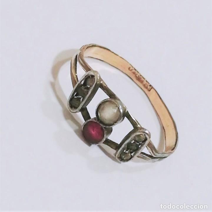 Joyeria: ANTIGUO ANILLO SORTIJA S XIX - XX - Foto 6