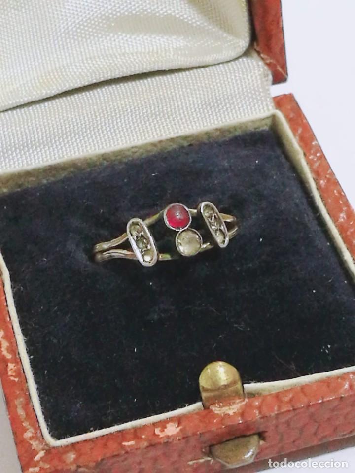 Joyeria: ANTIGUO ANILLO SORTIJA S XIX - XX - Foto 7
