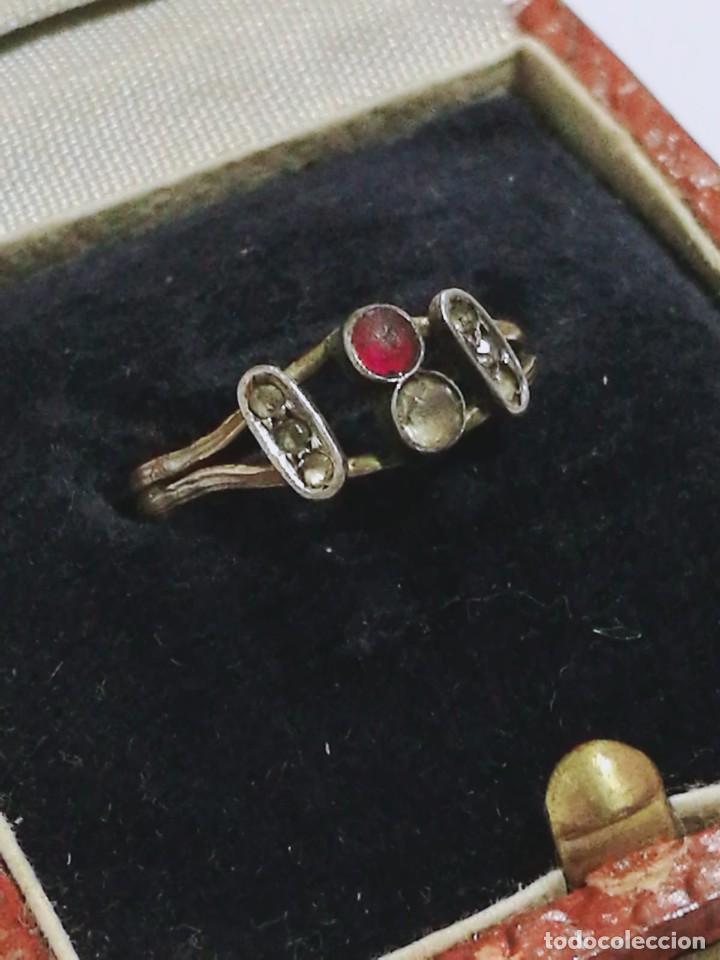 Joyeria: ANTIGUO ANILLO SORTIJA S XIX - XX - Foto 8