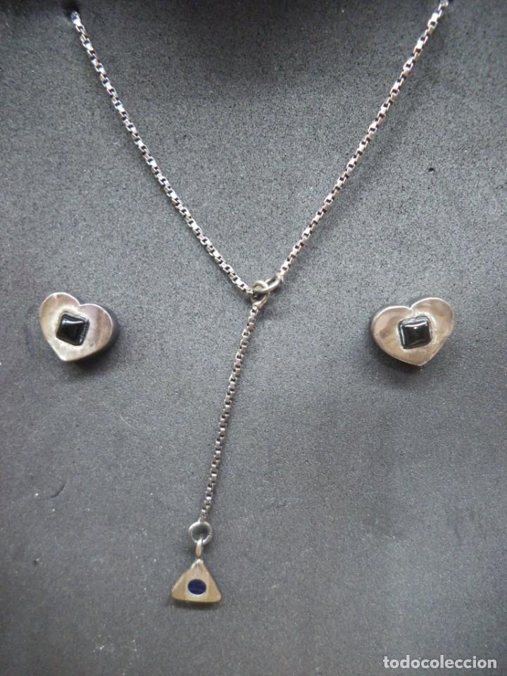 Joyeria: COLGANTE Y PENDIENTES ( PLATEADO VIEJO ) - Foto 1