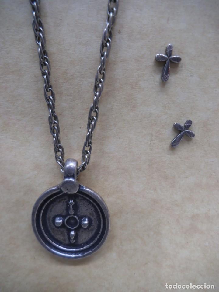 Joyeria: MEDALL&Oacute;N Y PENDIENTES ( CRUZ -AZTECA ) - Foto 1