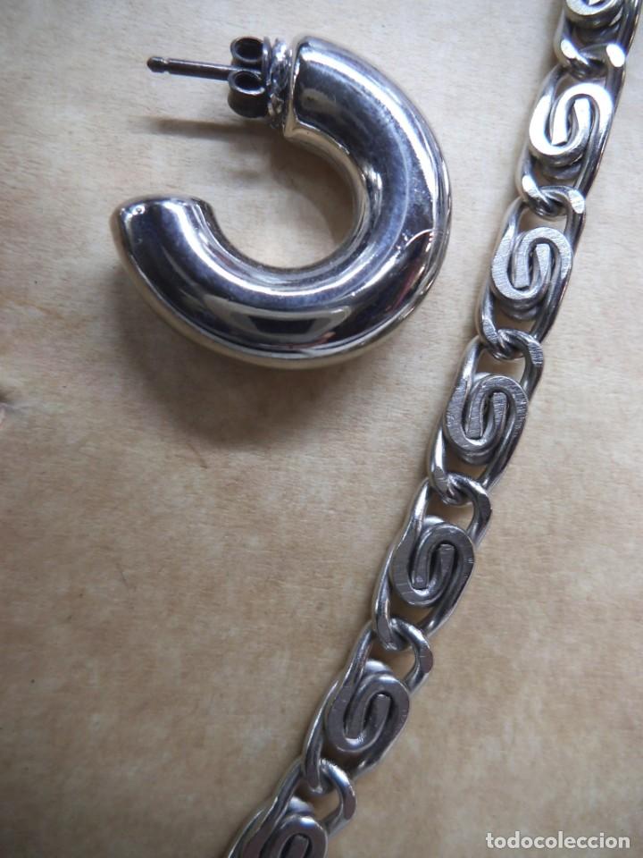 Joyeria: GARGANTILLA - CADENA ANCHA PLATEADA - Y ARILLAS - Foto 4