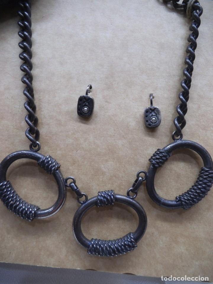 Joyeria: COLLAR Y PENDIENTE ( PLATEADO-VIEJO ) - Foto 1