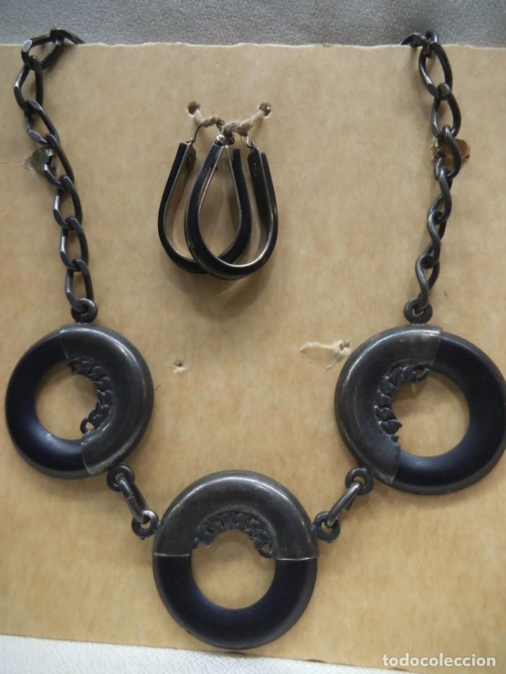 Joyeria: COLLAR 3 ARILLAS NEGRAS Y PENDIENTES - Foto 1