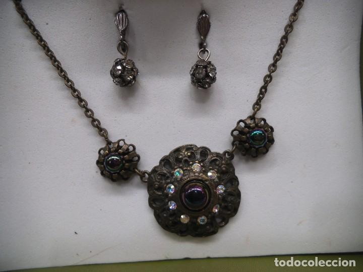 Joyeria: COLLAR -GARGANTILLA ( COBRE VIEJO ) Y PENDIENTES - Foto 1