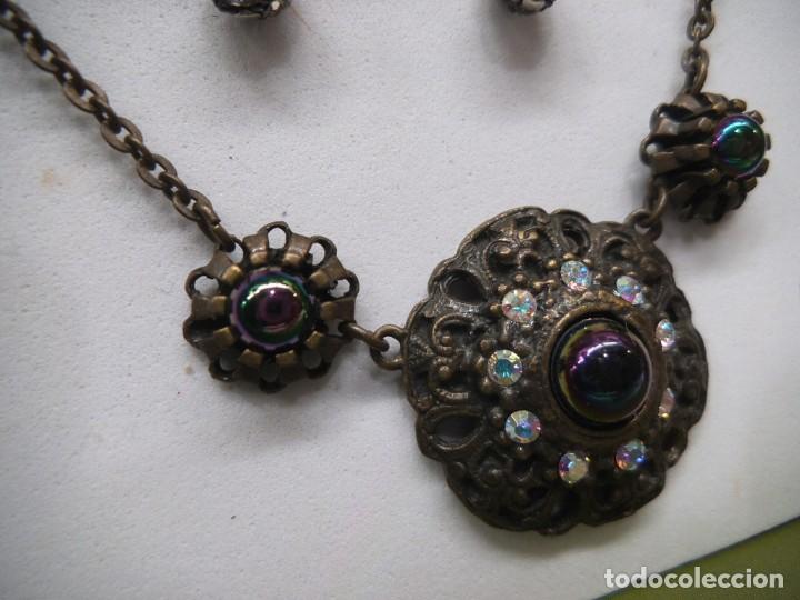 Joyeria: COLLAR -GARGANTILLA ( COBRE VIEJO ) Y PENDIENTES - Foto 2