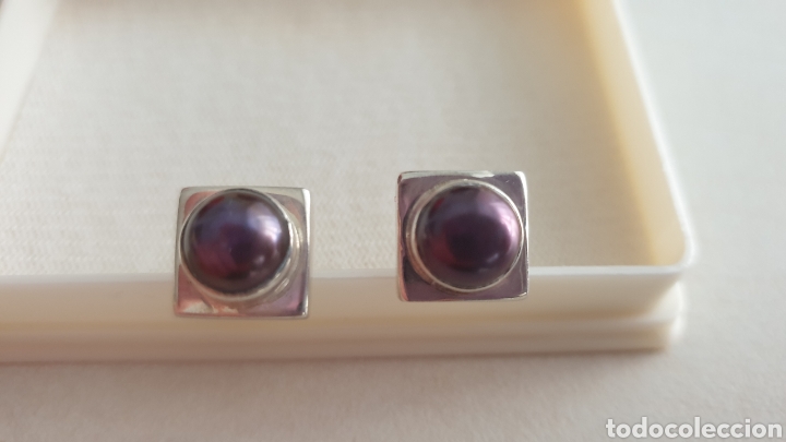 Joyeria: PENDIENTES DE PLATA DE LEY CONTRASTE CON PIEDRA - Foto 2