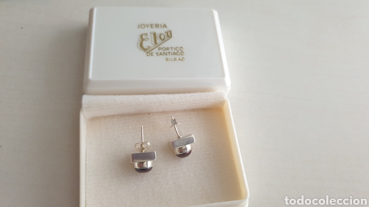 Joyeria: PENDIENTES DE PLATA DE LEY CONTRASTE CON PIEDRA - Foto 4