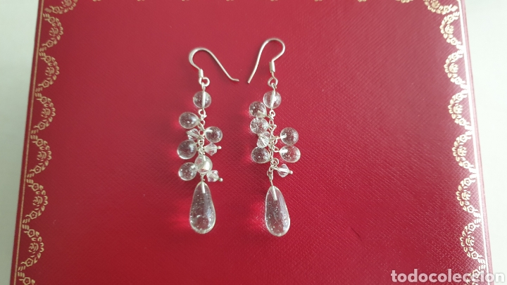 Joyeria: PENDIENTES DE PLATA DE LEY Y CRISTAL - Foto 2