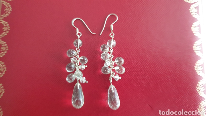Joyeria: PENDIENTES DE PLATA DE LEY Y CRISTAL - Foto 1